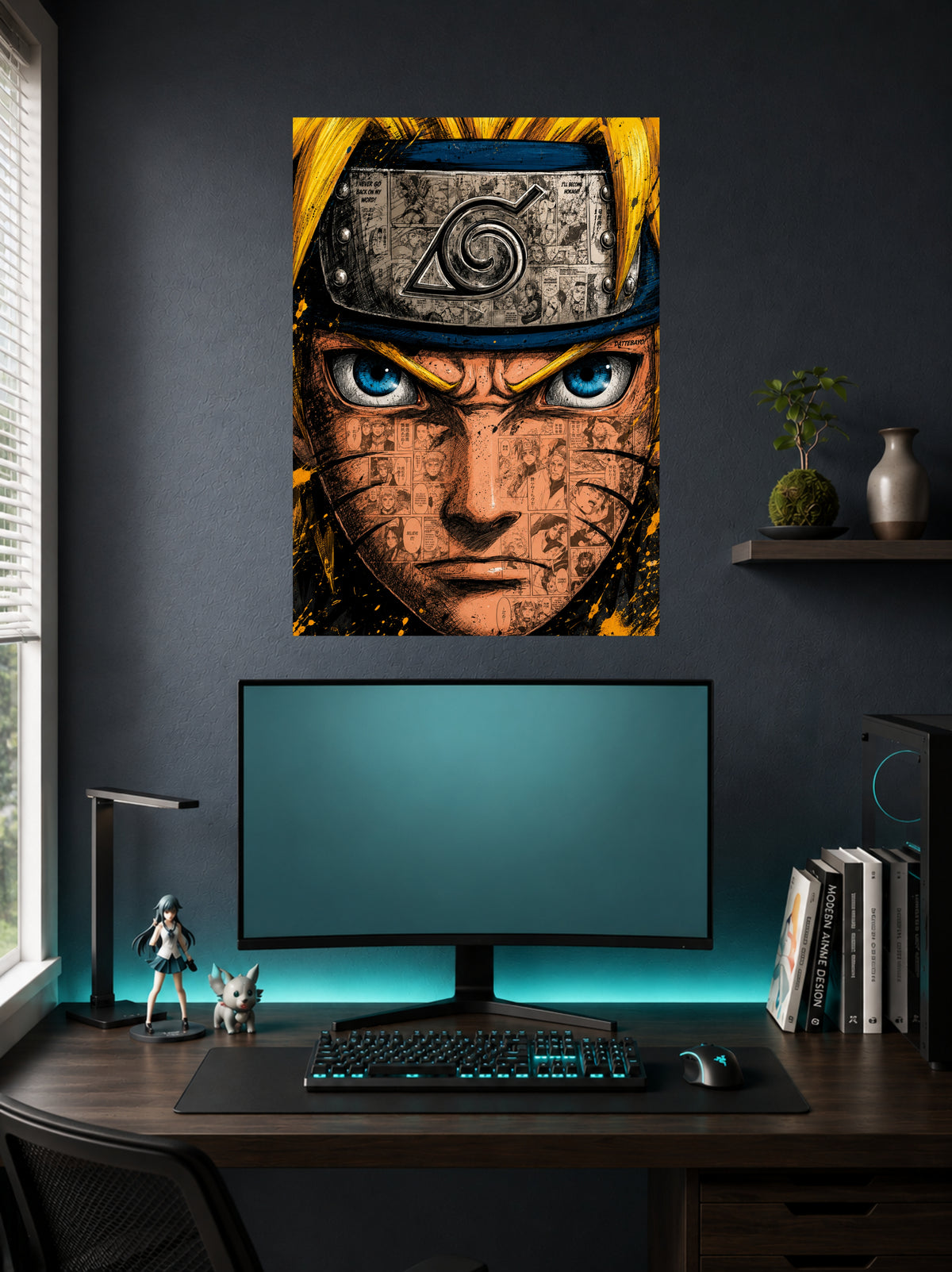 Naruto Uzumaki | Manga Texture Anime Poster | 1 Poster