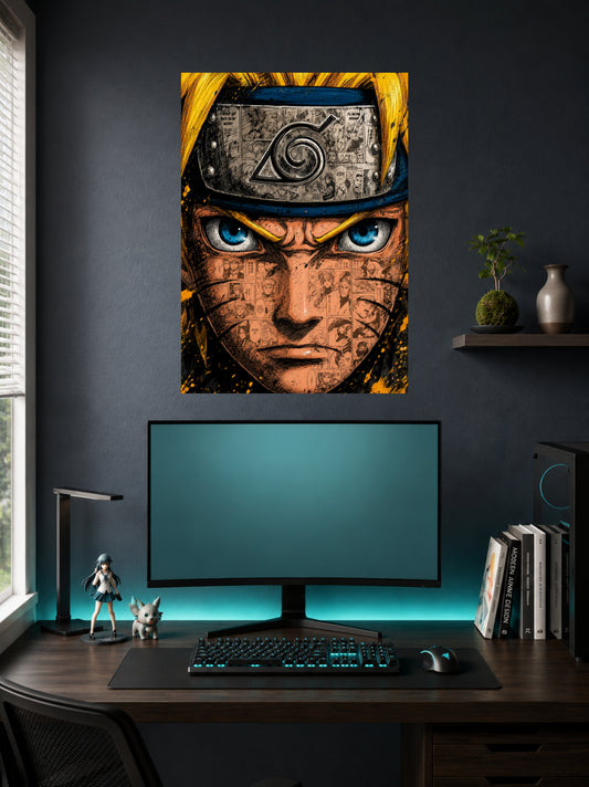 Naruto Uzumaki | Manga Texture Anime Poster | 1 Poster