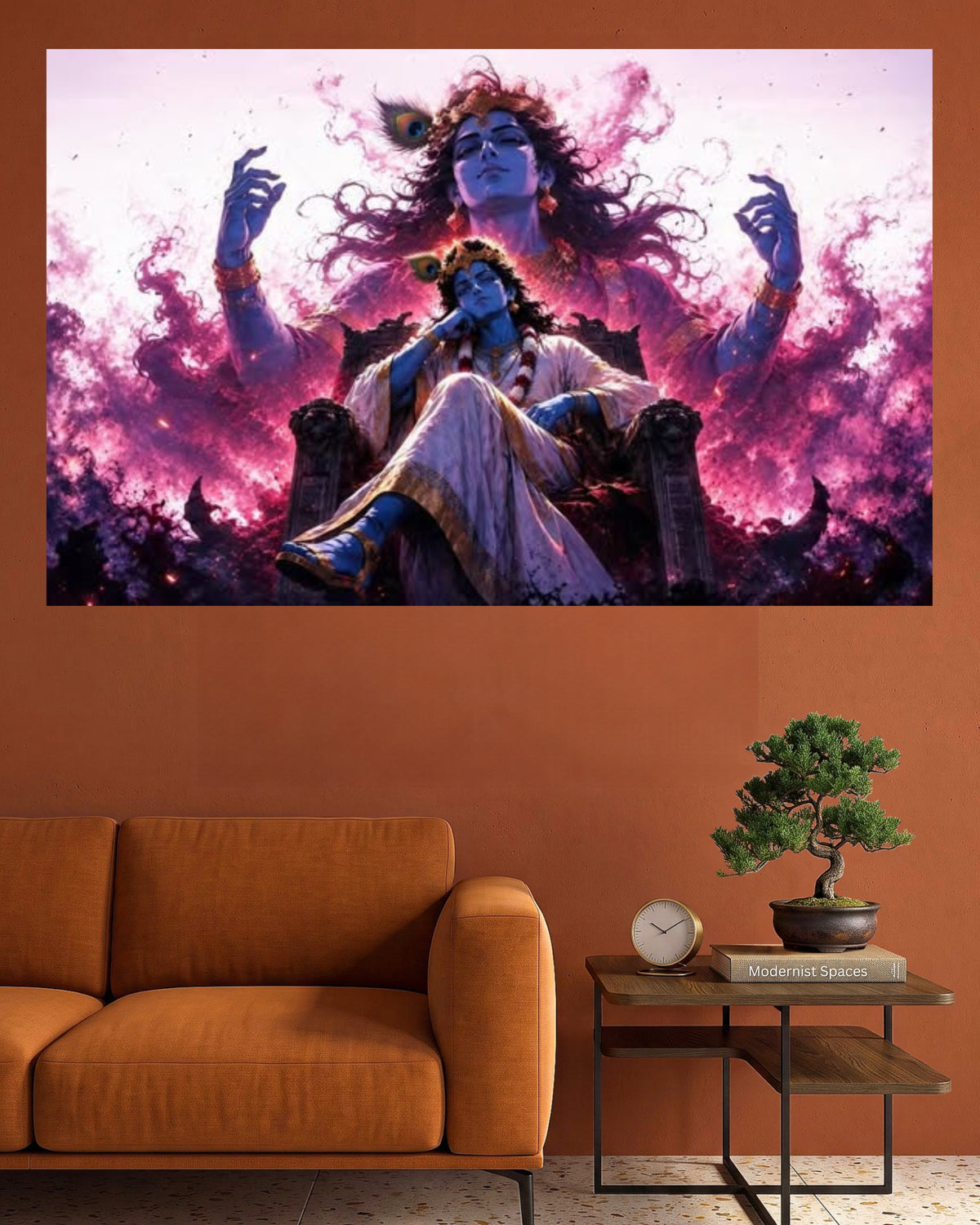 Lord Krishna Divine Aura Wall Poster | Powerful Krishna Spiritual Wall Art | 1 Poster