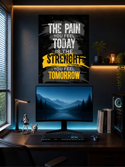 Pain Today Strength Tomorrow | Motivational Wall Poster | 1 Poster
