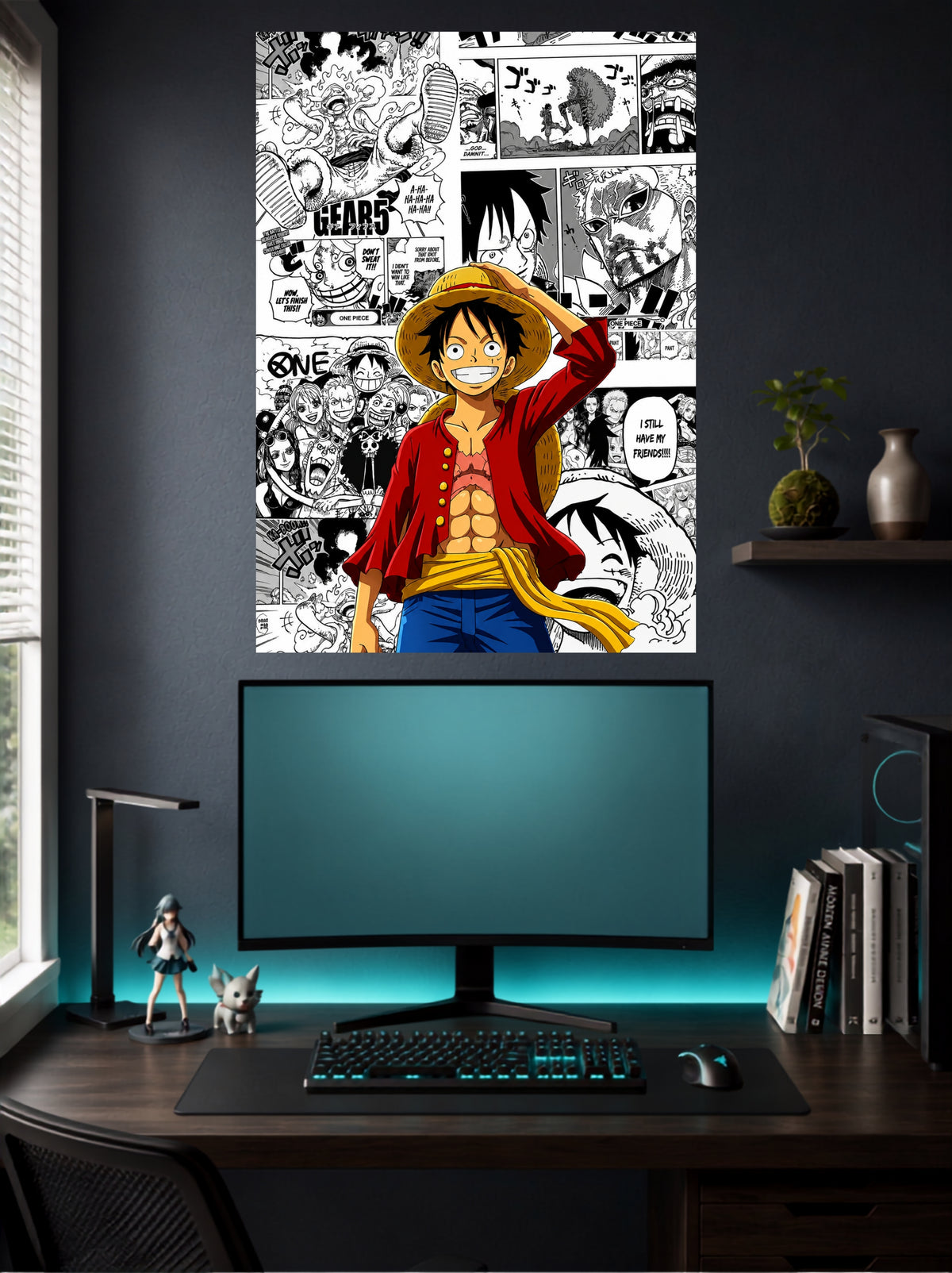 Monkey D. Luffy Manga | One Piece Straw Hat Anime Wall Poster | 1 Poster