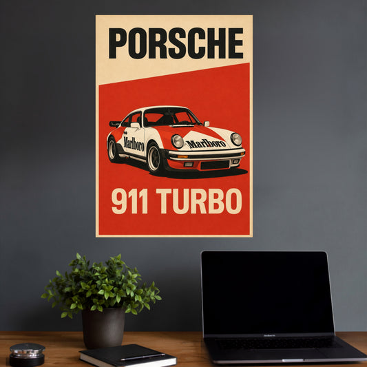 Porsche 911 Turbo | Classic Car Wall Poster | 1 Poster