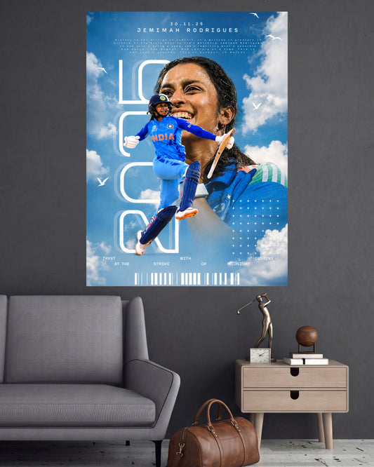 Jemimah Rodrigues | Indian Women’s Cricket Wall Poster | 1 Poster