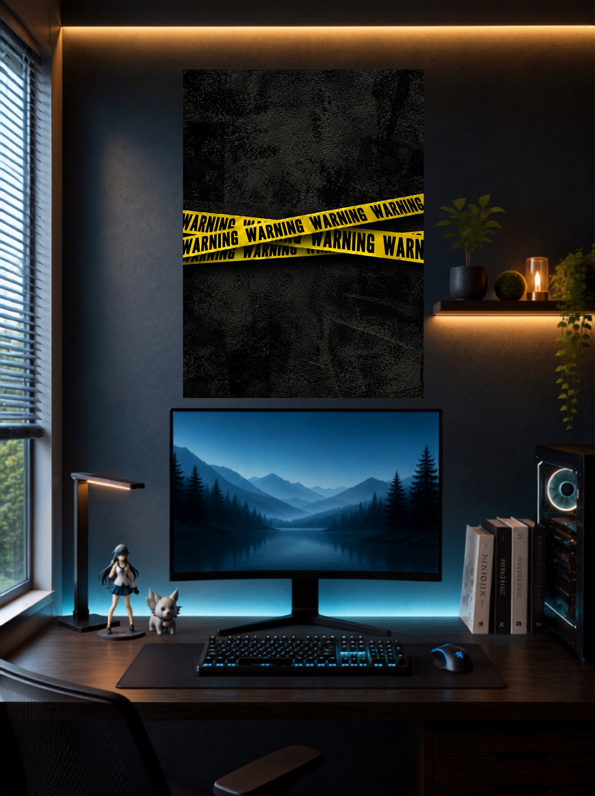 Warning | Bold Graphic Quote Wall Poster | 1 Poster