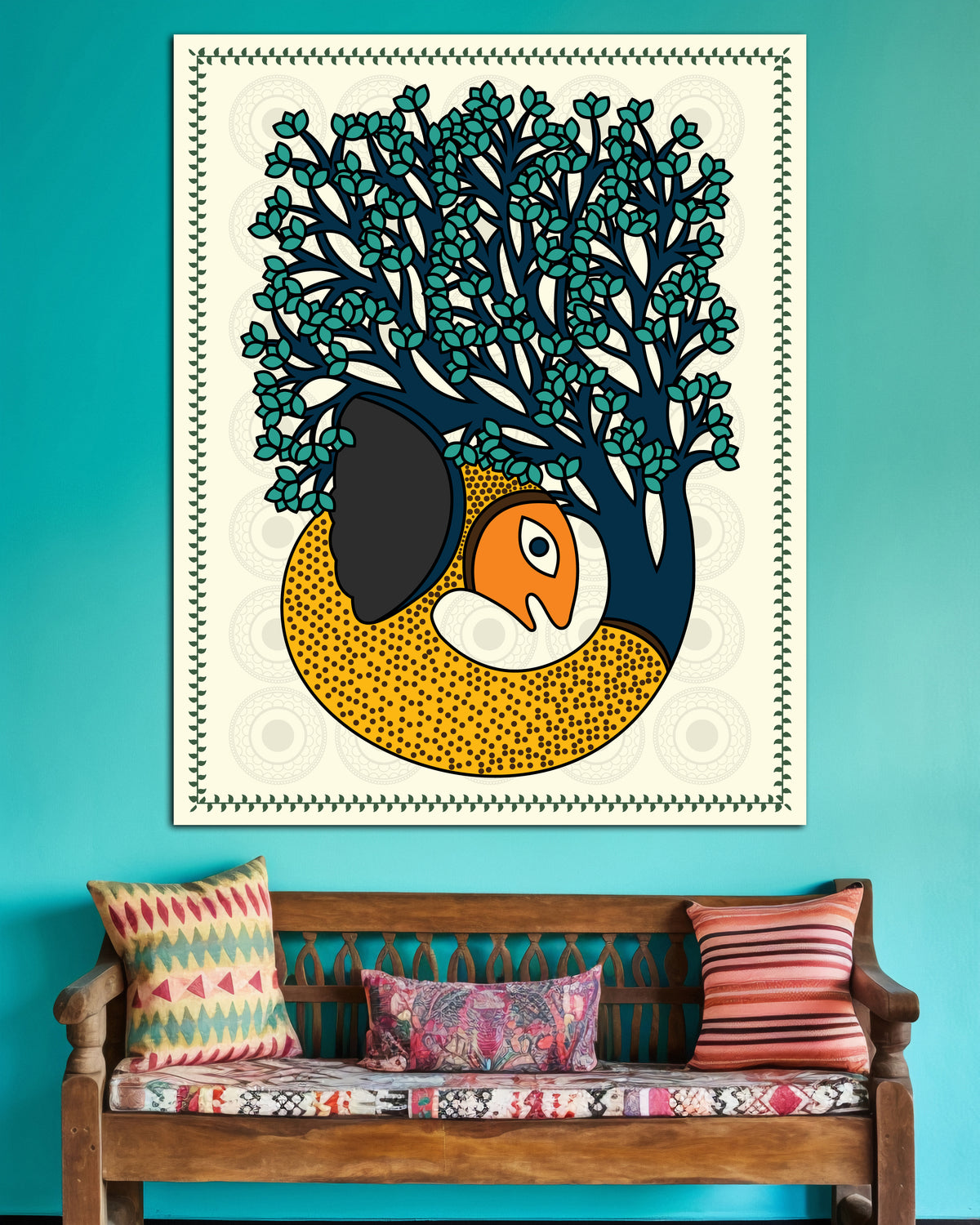 Tree of Life Folk Art Wall Poster | 1 Poster