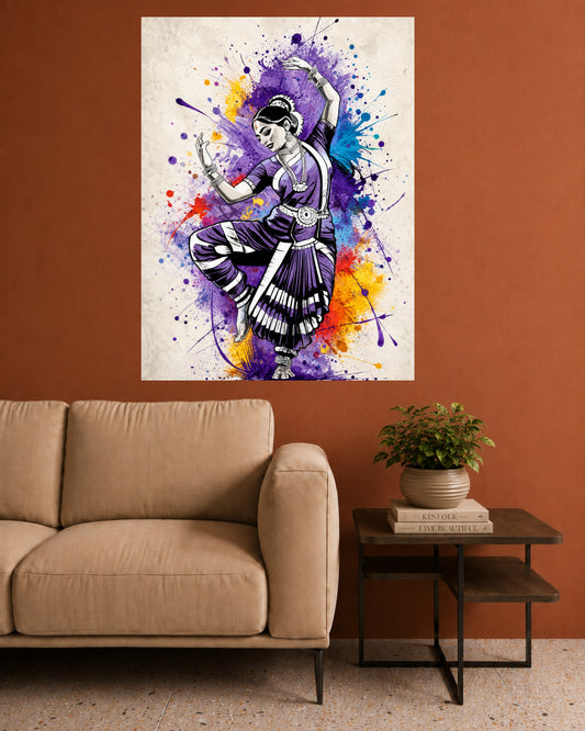 Indian Classical Dancer | Bharatanatyam Wall Poster | 1 Poster