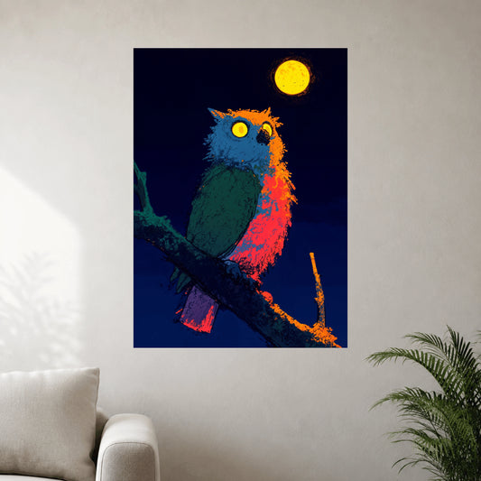 Neon Owl Wall Poster | 1 Poster