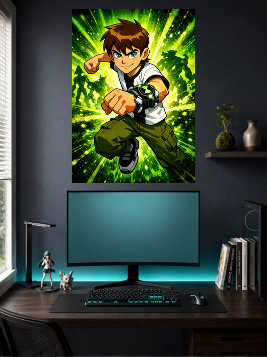 Ben 10 Omnitrix Power | Alien Hero Cartoon Wall Poster | 1 Poster