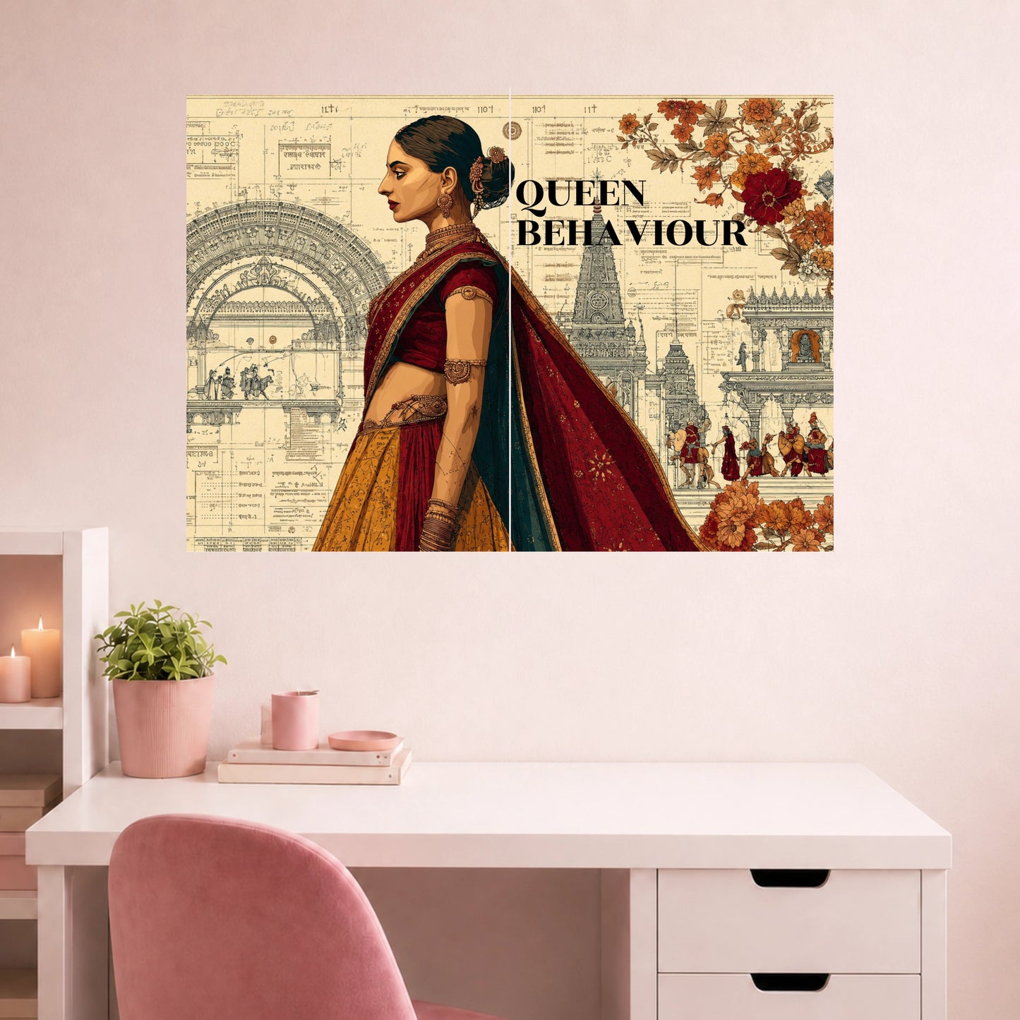 Queen Behaviour | Indian Aesthetic Wall Poster | 2 Poster