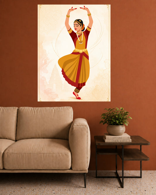 Bharatanatyam Dancer | Indian Classical Dance Wall Poster | 1 Poster