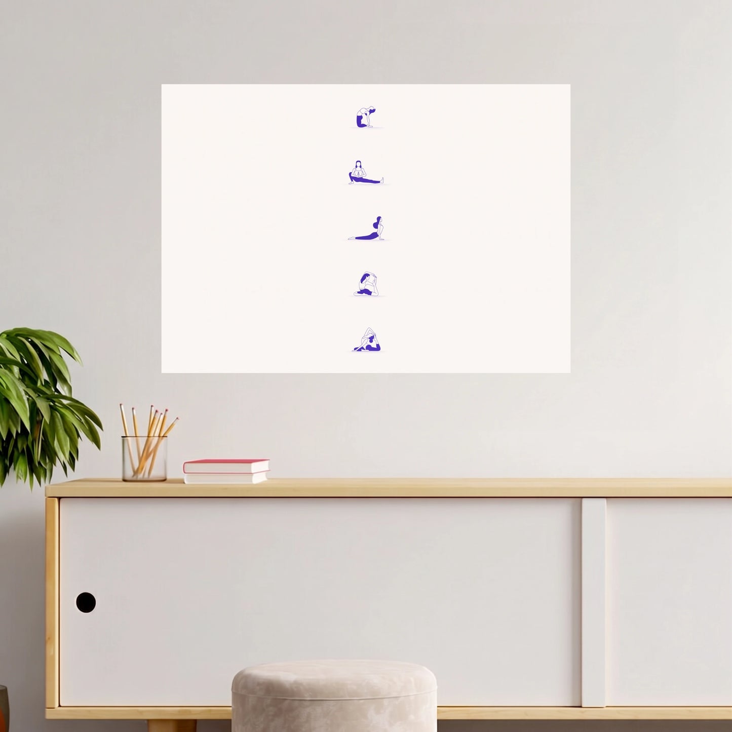 Five Yoga Asanas | Minimalist Yoga Pose | 1 Poster