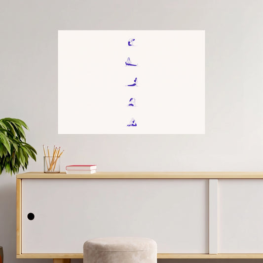 Five Yoga Asanas | Minimalist Yoga Pose | 1 Poster