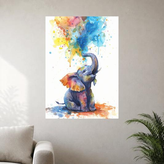 Elephant | Watercolor Animal Wall Poster | 1 Poster
