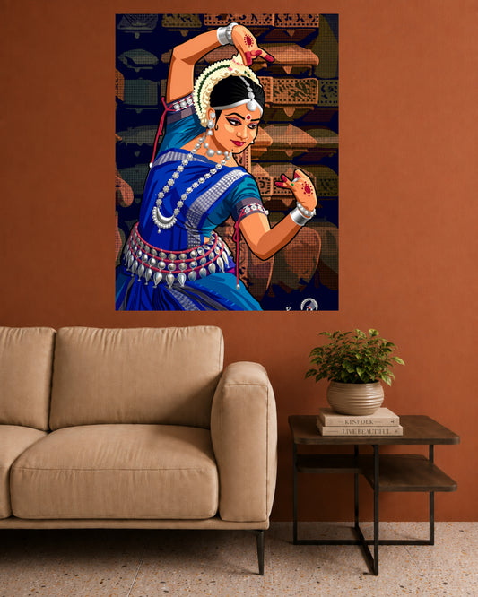 Bharatanatyam Dancer | Indian Classical Dance Wall Poster | 1 Poster