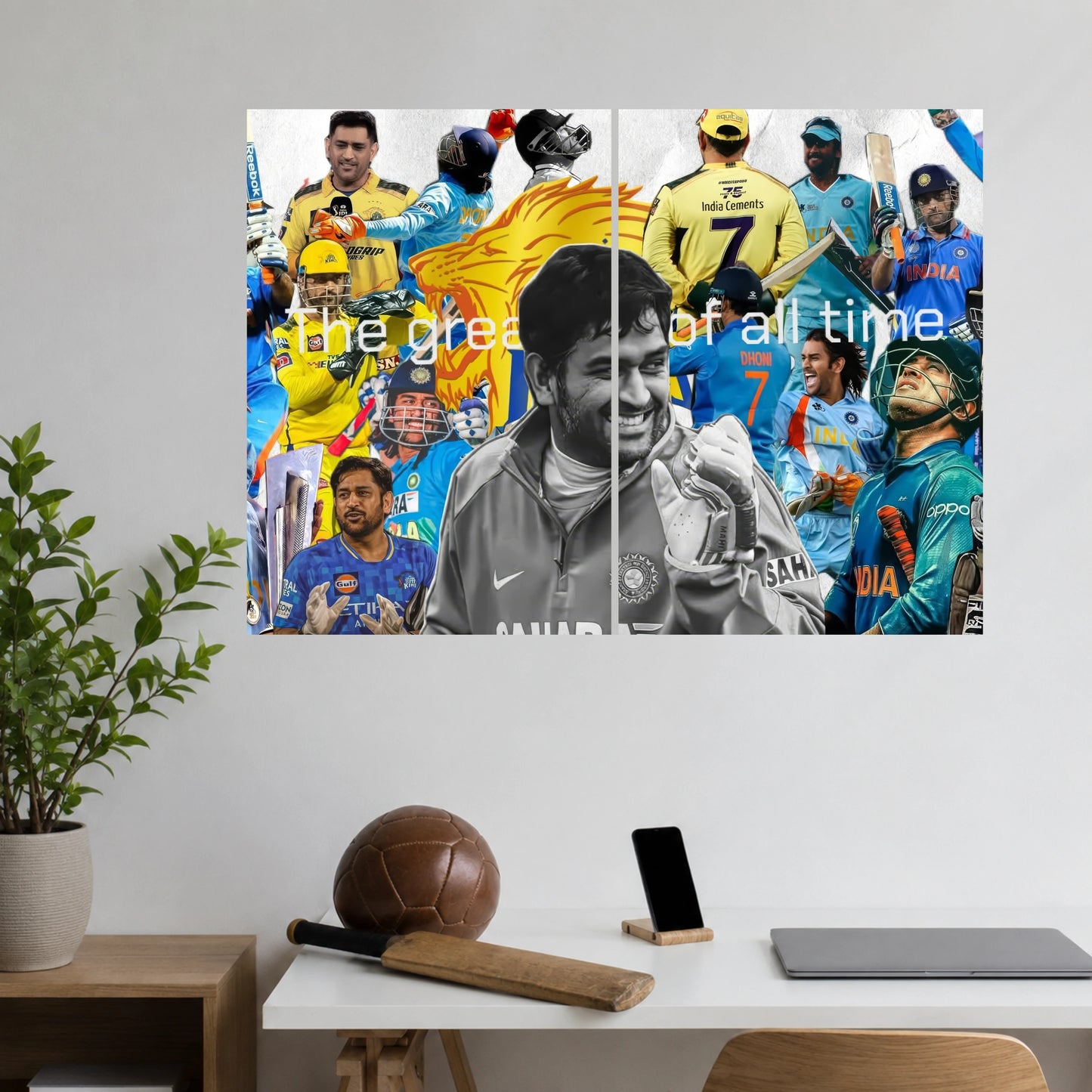 MS Dhoni | Greatest Of All Time | 2 Split Poster