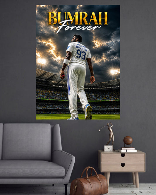 Jasprit Bumrah 93 | Bumrah Forever | Indian Cricket Wall Poster | 1 Poster
