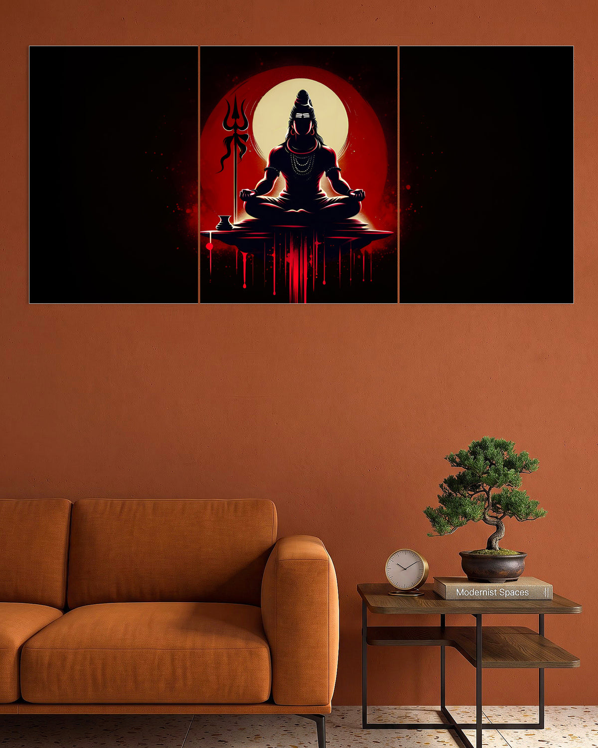 Lord Shiva | Meditative Moon Art Poster | 3 Poster