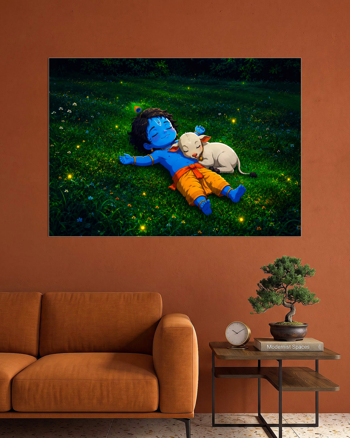 Bal Krishna | Sleeping Krishna Wall Poster | 1 Poster
