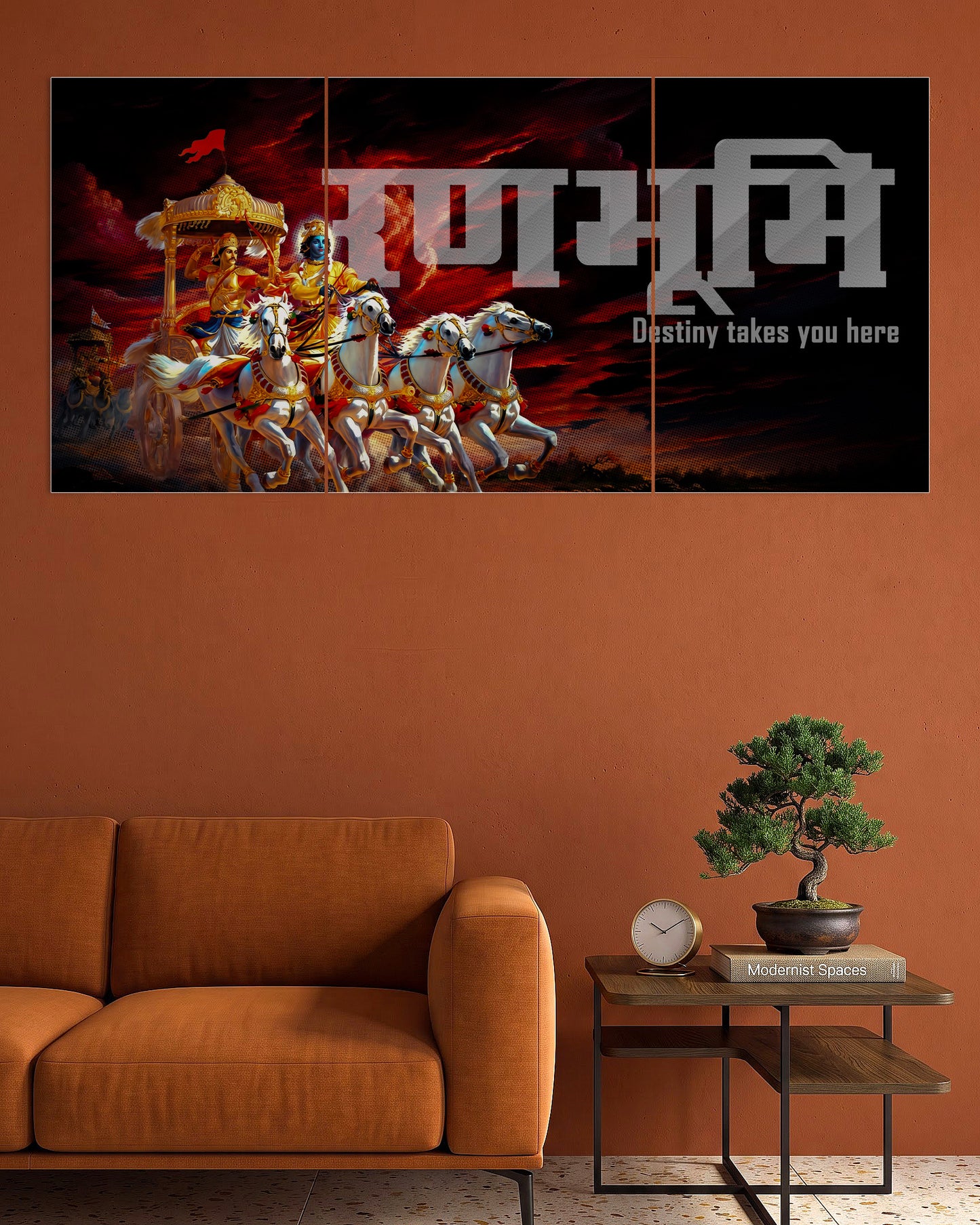 Ranbhoomi | Krishna Arjuna Chariot Art Poster | 3 Poster