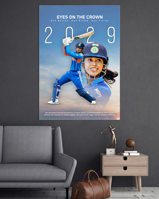 Smriti Mandhana | Indian Women’s Cricket Wall Poster | 1 Poster