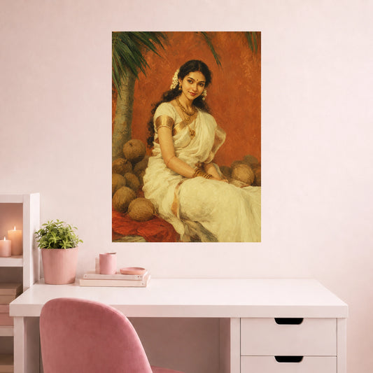 Kerala Traditional Woman | Vintage Art Wall Poster | 1 Poster