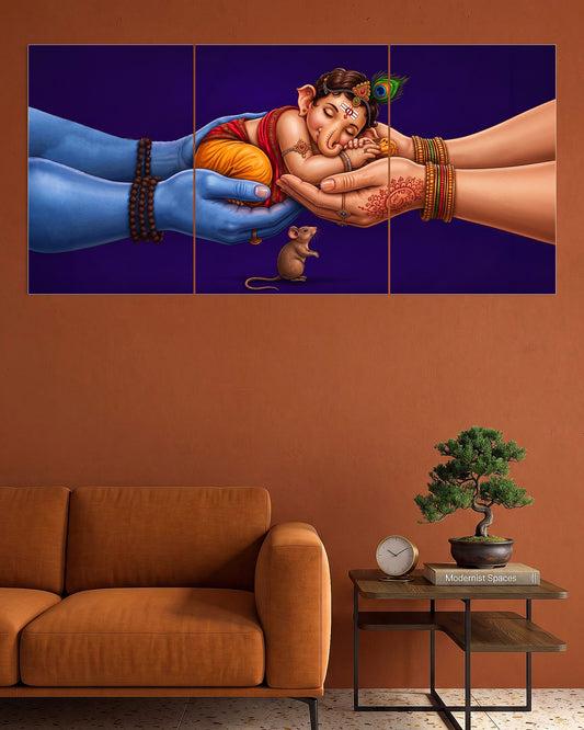 Bal Ganesha | Ganpati Bappa Wall Poster | 3 Poster