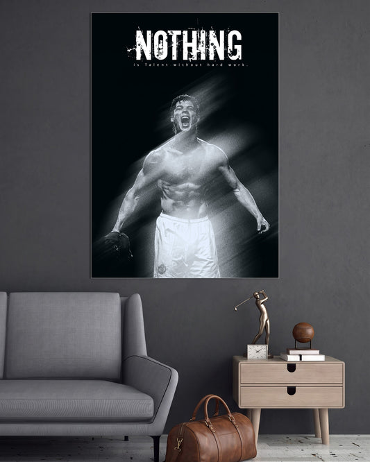 Cristiano Ronaldo | Nothing Is Talent Without Hard Work | Football Wall Poster | 1 Poster