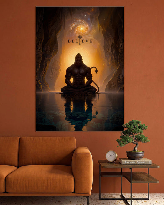 Hanuman Meditation Spiritual Wall Poster | 1 Poster