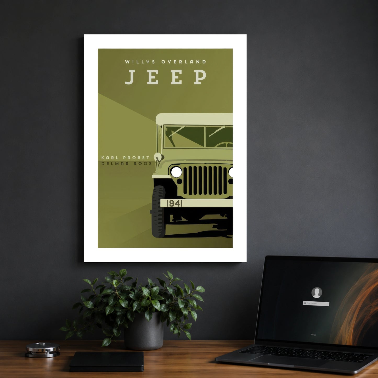 Vintage Willys Jeep | Classic Car Poster