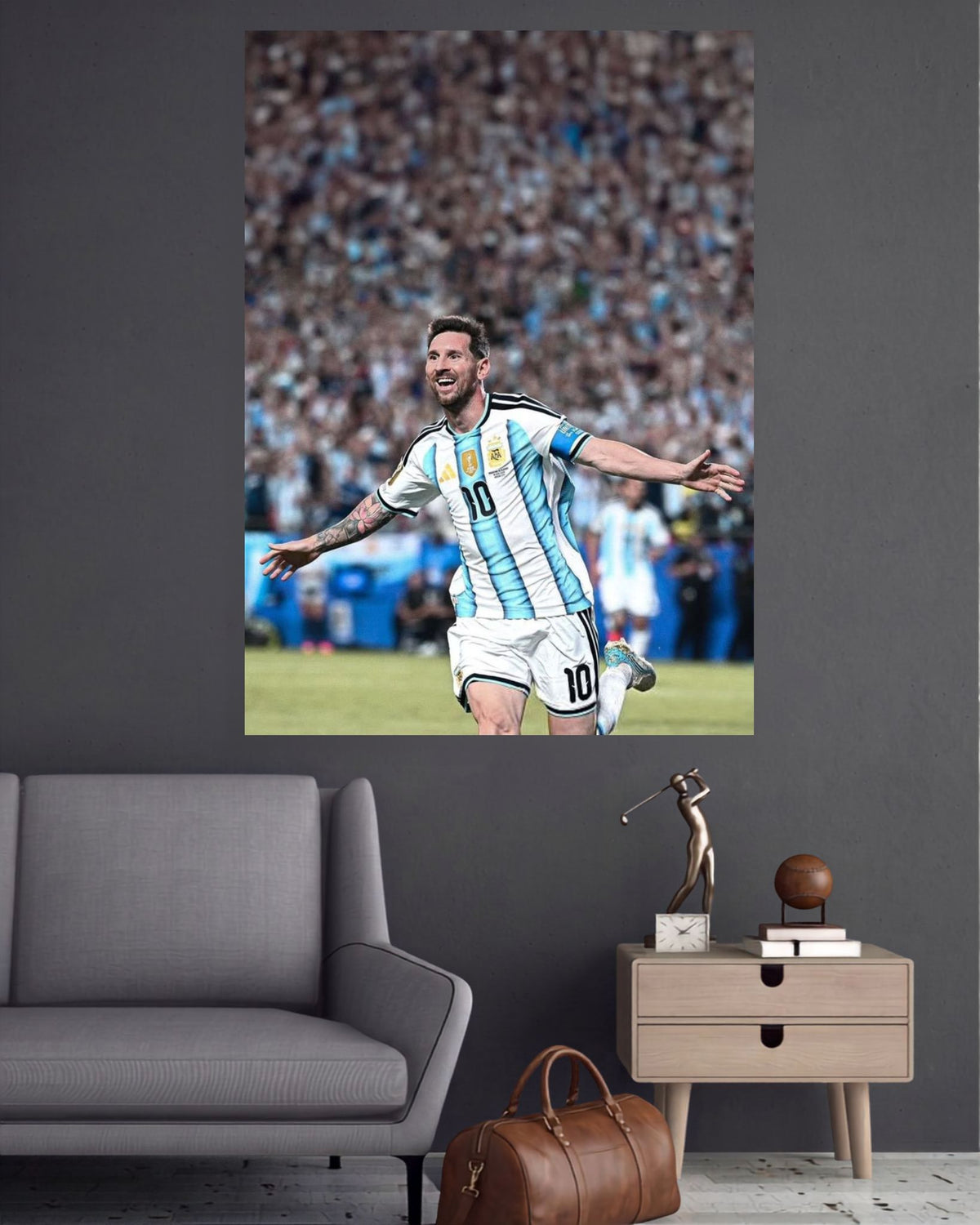 Messi 10 | Argentina Football Celebration Wall Poster | 1 Poster