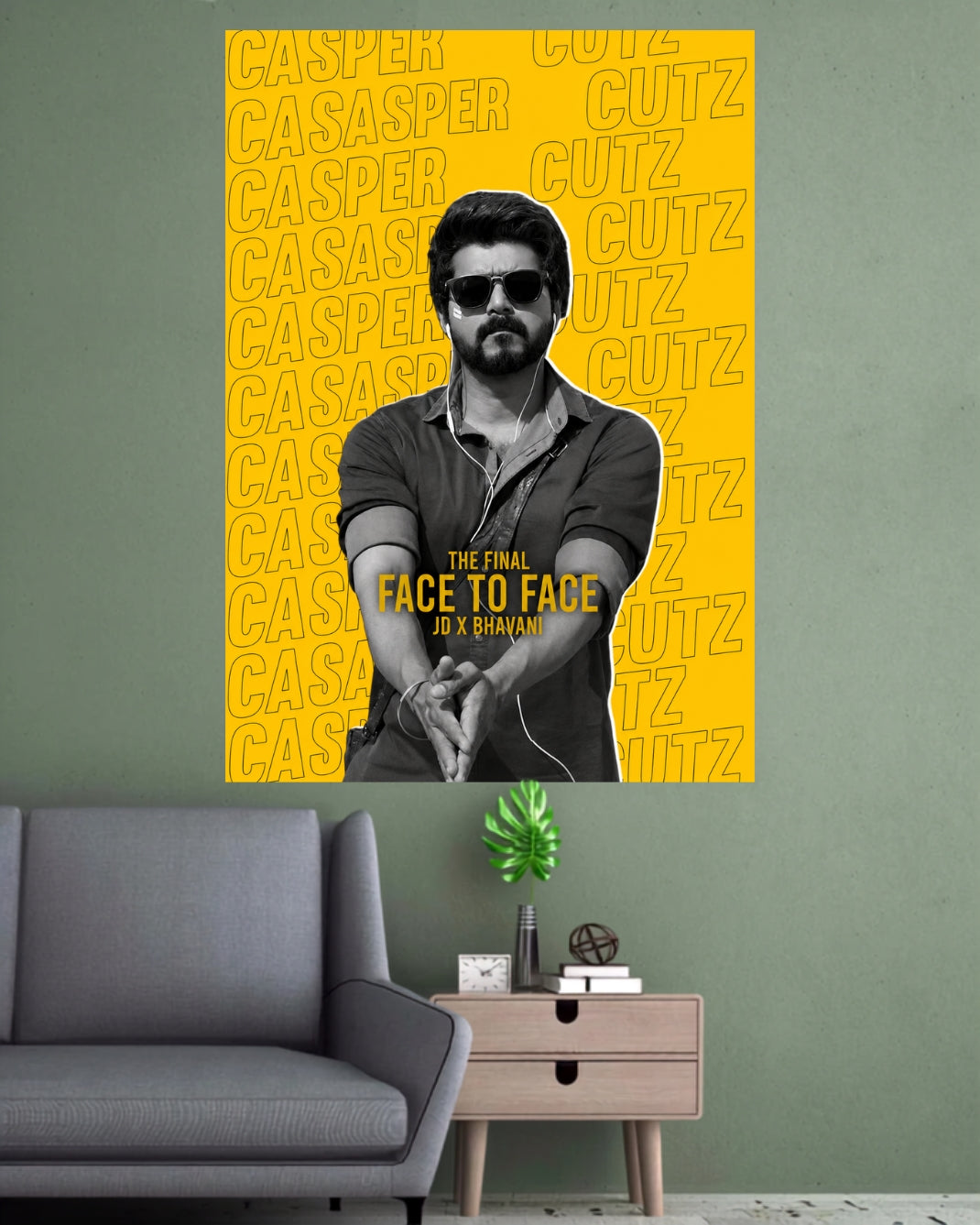 Thalapathy Vijay | JD Face to Face Wall Poster | 1 Poster