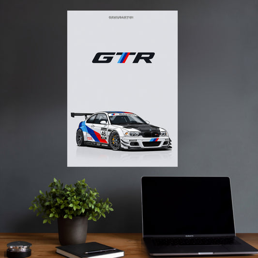 BMW M3 GTR | Racing Car Wall Poster | 1 Poster