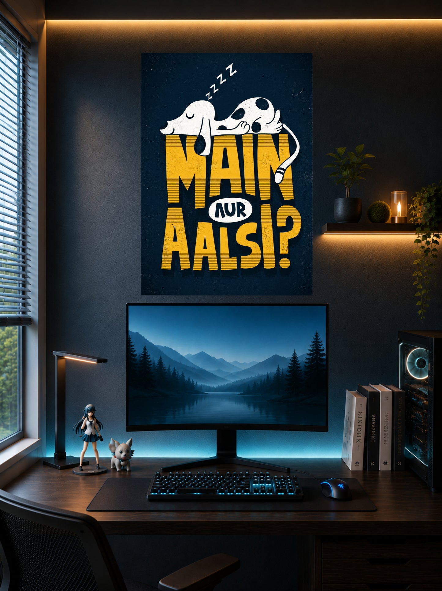 Main Aur Aalsi? | Funny Quote Wall Poster | 1 Poster