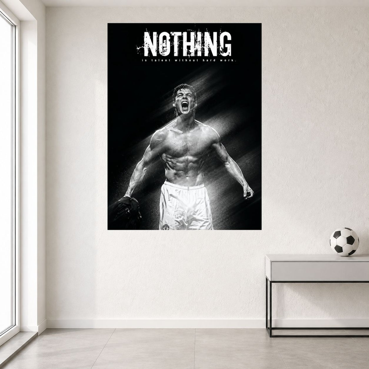 Cristiano Ronaldo | Nothing Is Talent Without Hard Work | Football Wall Poster | 1 Poster