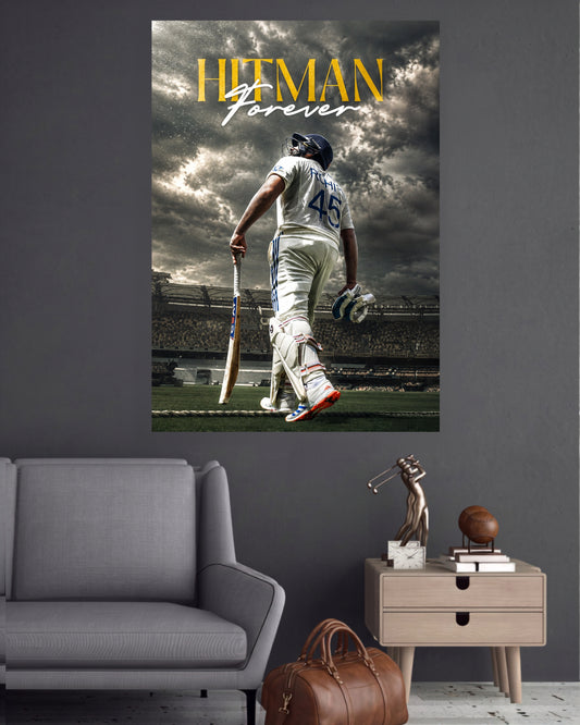 Rohit Sharma | Hitman Forever Cricket Wall Poster | 1 Poster
