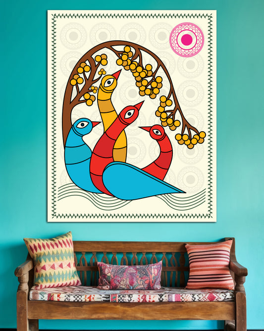 Folk Birds Wall Poster | 1 Poster