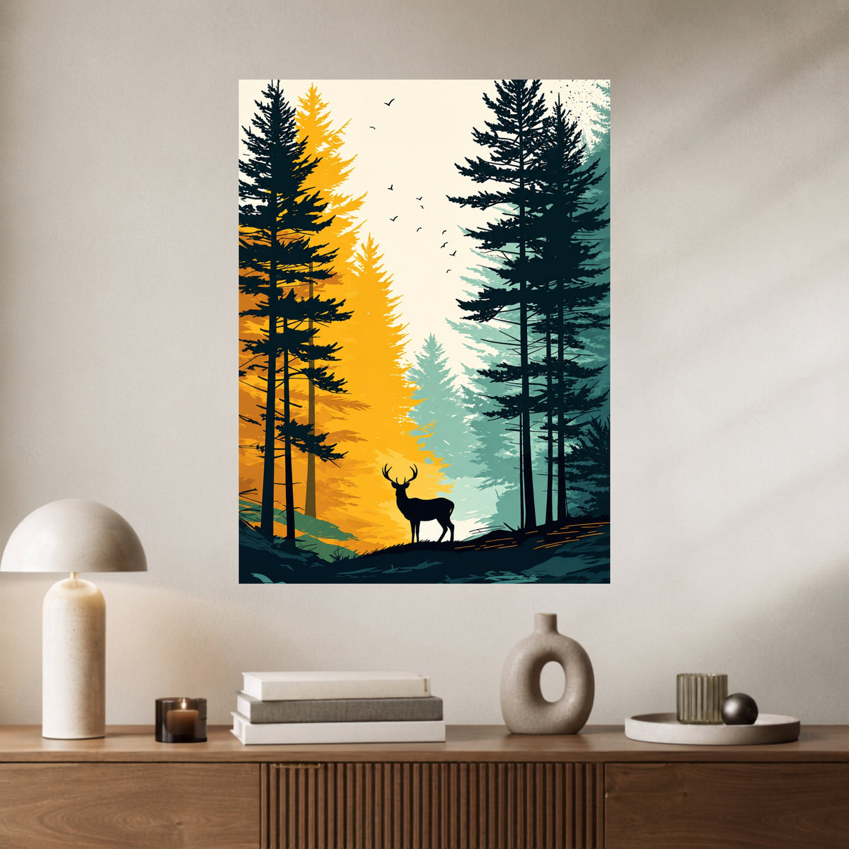 Deer in the Forest | Nature Aesthetic Wall Poster | 1 Poster