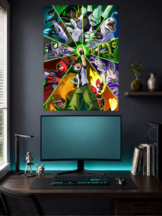Ben 10 Alien Force | Omnitrix Heroes Cartoon Wall Poster | 1 Poster