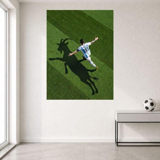 Lionel Messi 10 | GOAT Shadow Football Wall Poster | 1 Poster