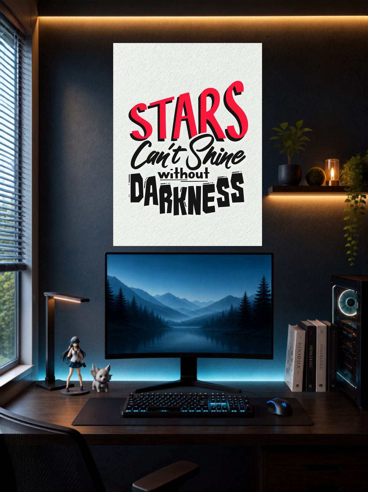 Stars Can’t Shine Without Darkness | cccQuote Wall Poster | 1 Poster