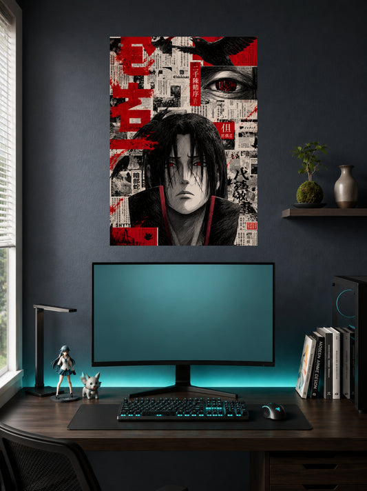 Itachi Uchiha | Newspaper Collage Anime Poster | 1 Poster