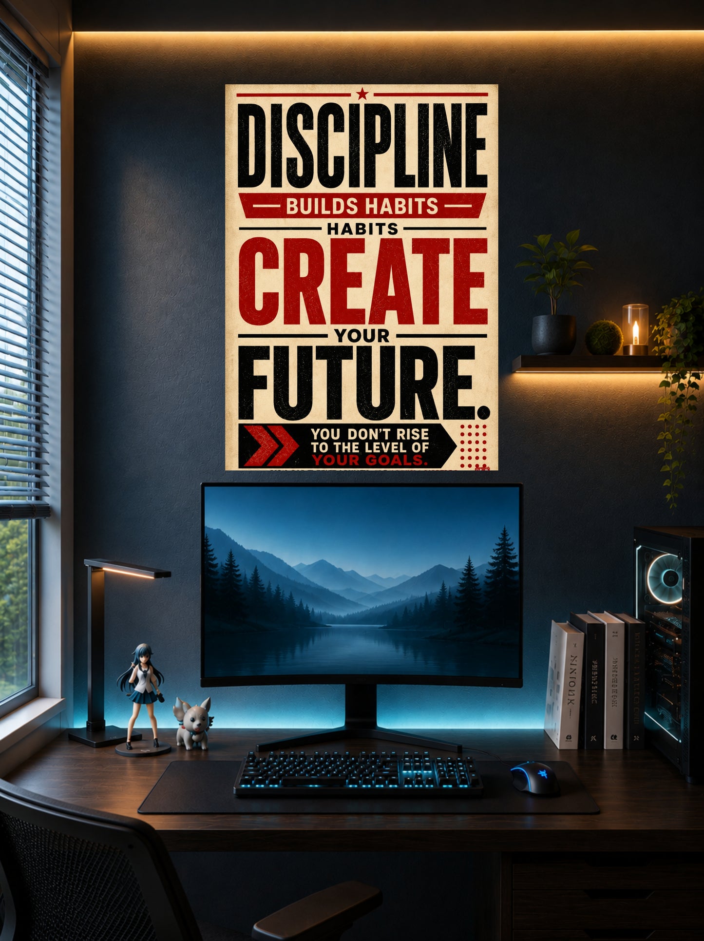 Discipline Builds Habits | Motivational Wall Poster | 1 Poster