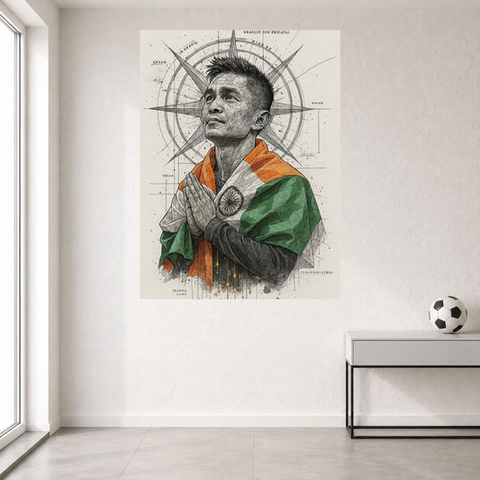 Sunil Chhetri | India Pride Football Wall Poster | 1 Poster