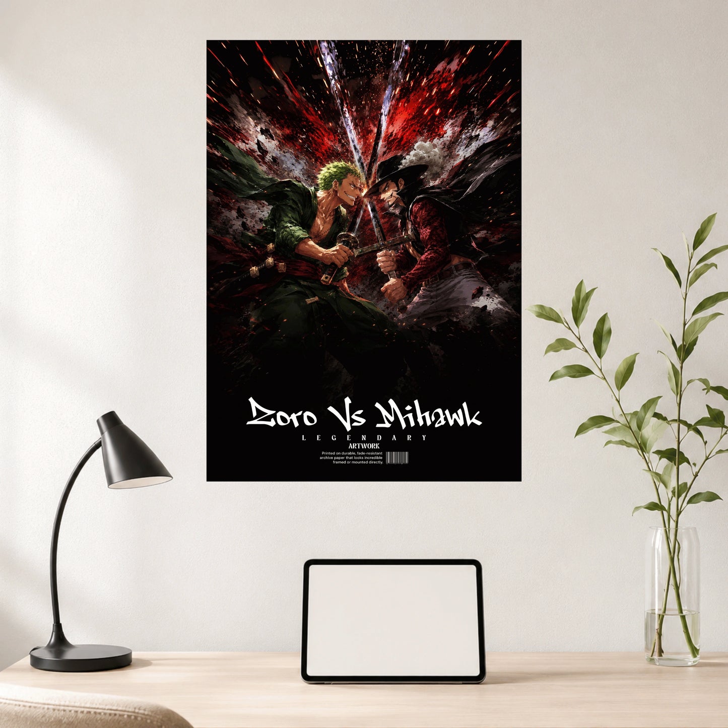 Zoro vs Mihawk | One Piece Wall Poster | 1 Poster