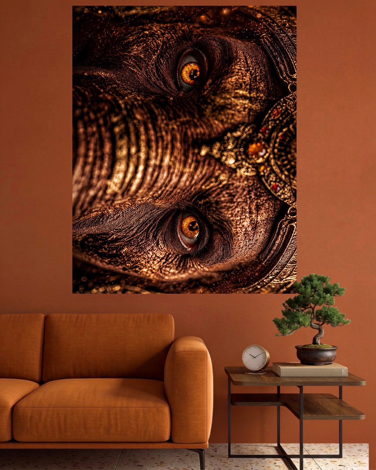 Royal Neel Ganesha | Divine Spiritual Wall Poster | 1 Poster