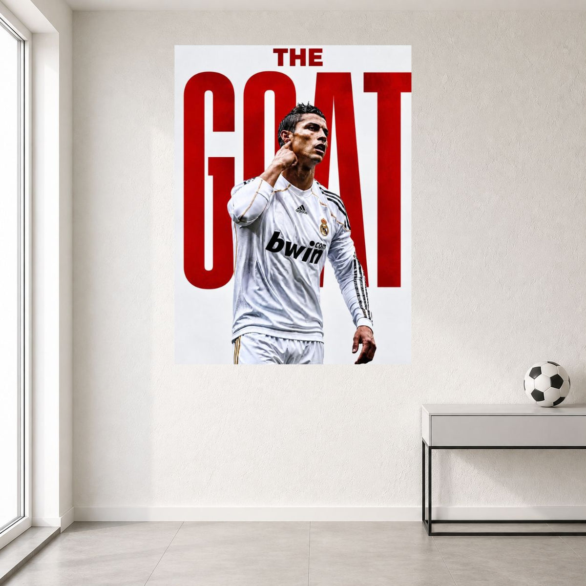 Cristiano Ronaldo | The GOAT Real Madrid Football Wall Poster | 1 Poster