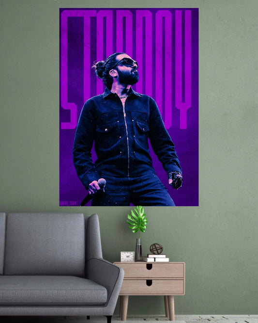 Silambarasan TR | STR Purple Aesthetic Wall Poster | 1 Poster