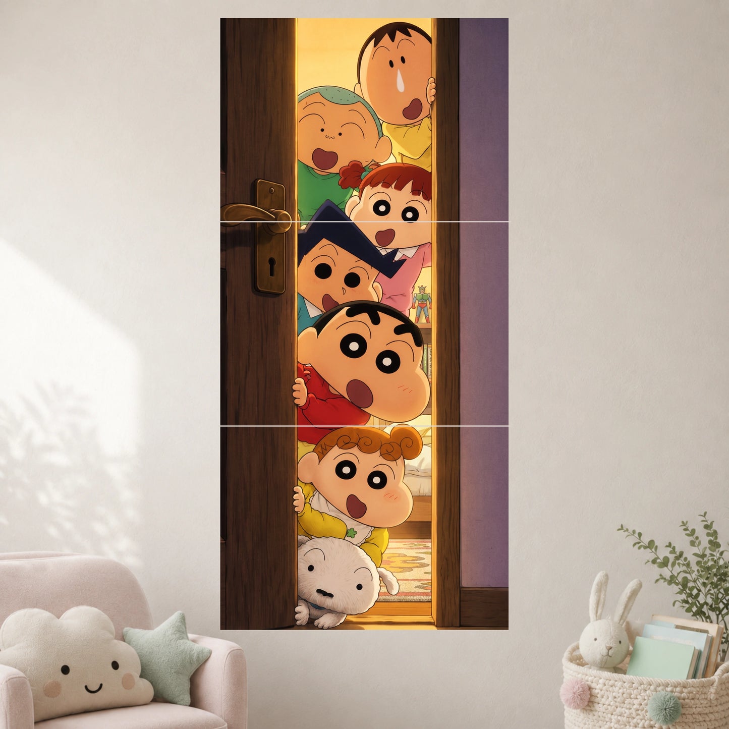 Shin-chan & Friends Peek-a-Boo | Cartoon Wall Poster | 3 Posters