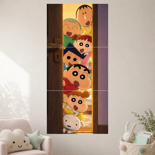 Shin-chan & Friends Peek-a-Boo | Cartoon Wall Poster | 3 Posters