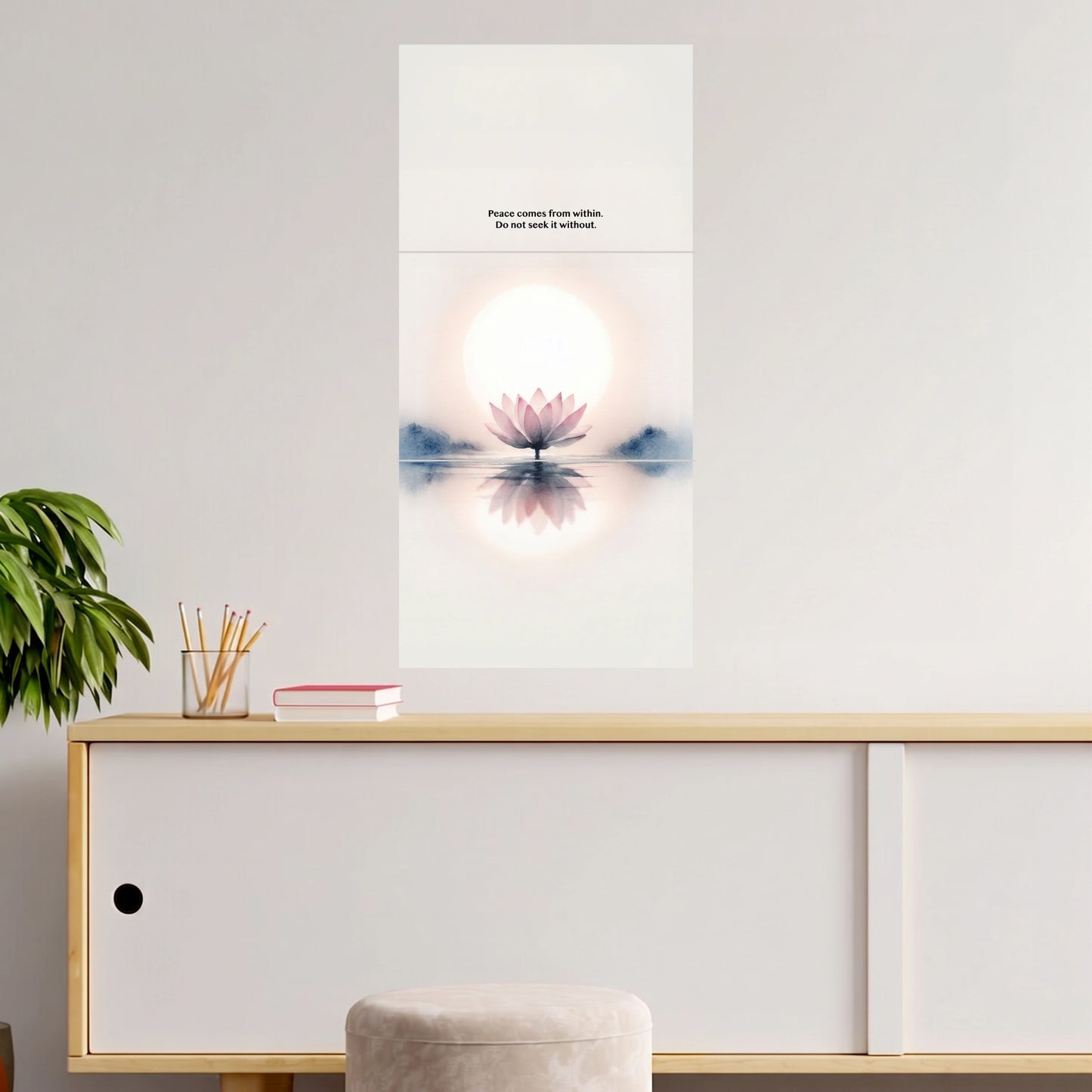 Peace Lotus | Minimalist Wall Poster | 3 Poster